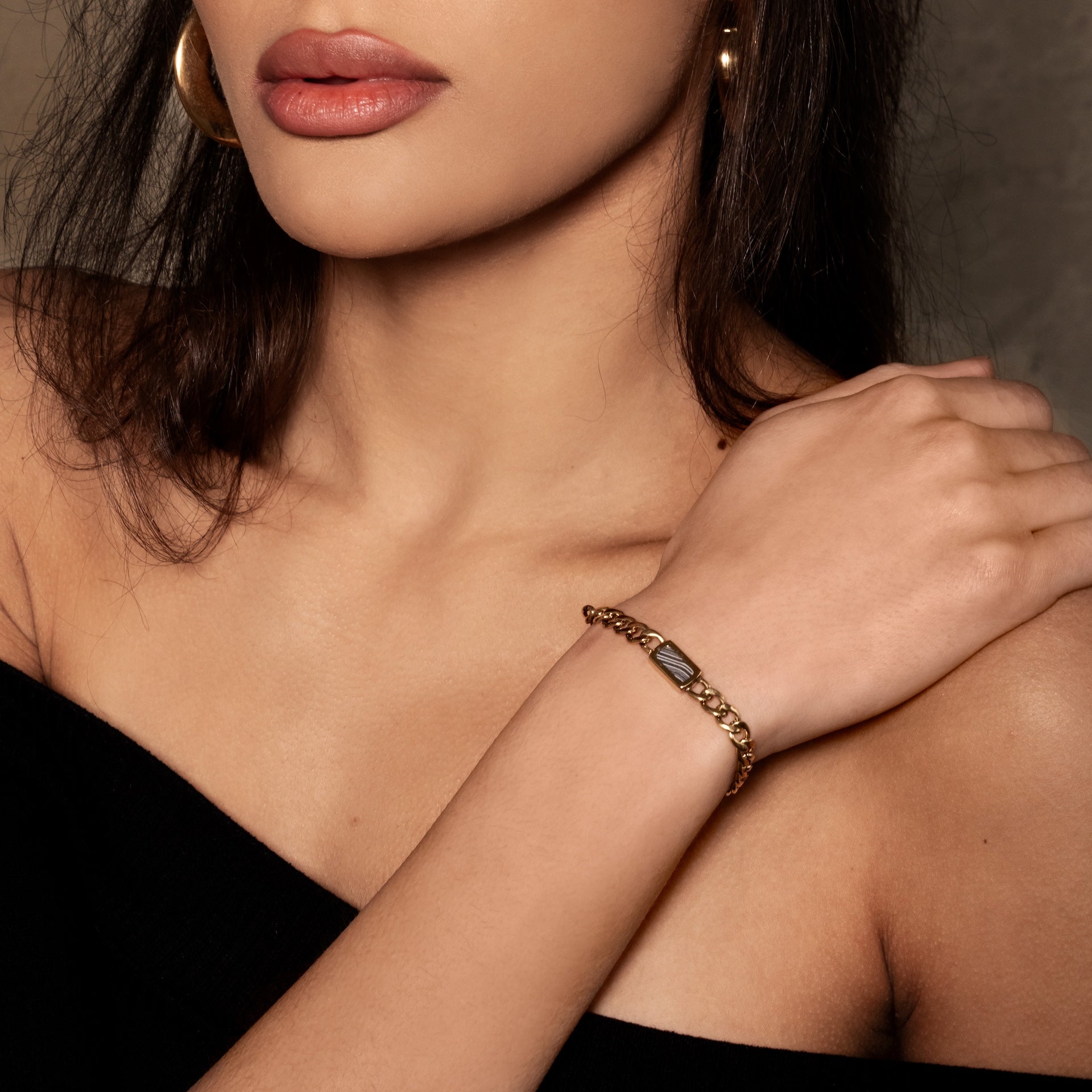 Zebra Crest Cuban Bracelet