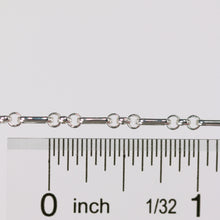 Load image into Gallery viewer, Beatrice Permanent Jewelry Chain, Rolo Design, Long and Short Links, Available in Sterling Silver

