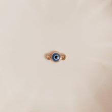 Load image into Gallery viewer, Evil Eye Design Auburn Connectors | 4 Pack | 14K Gold Filled Yellow and .925 Sterling Silver
