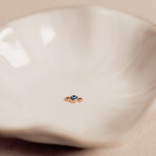 Load image into Gallery viewer, Evil Eye Design Auburn Connectors | 4 Pack | 14K Gold Filled Yellow and .925 Sterling Silver
