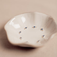 Load image into Gallery viewer, Evil Eye Design Auburn Connectors | 4 Pack | 14K Gold Filled Yellow and .925 Sterling Silver
