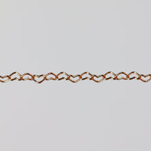 Load image into Gallery viewer, Ella Permanent Jewelry Chain, Flat Heart Design, Flat Heart Links, Available in Gold Options

