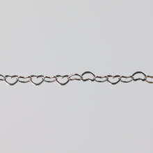 Load image into Gallery viewer, Ella Permanent Jewelry Chain, Flat Heart Design, Flat Heart Links, Available in Gold Options
