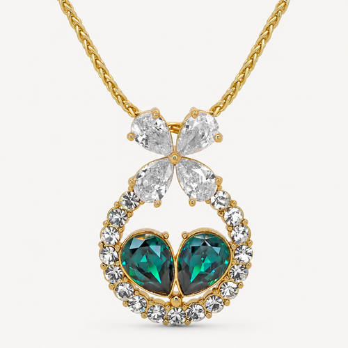 Emerald Heart Pendant Necklace