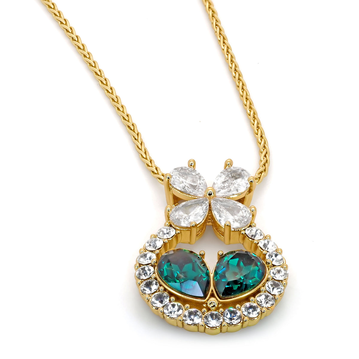 Emerald Heart Pendant Necklace