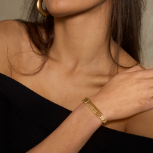 Load image into Gallery viewer, Iced Cuban Engraved Bar Bracelet
