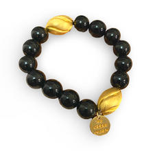 Load image into Gallery viewer, Black Spinel Protection Mantra Bracelet
