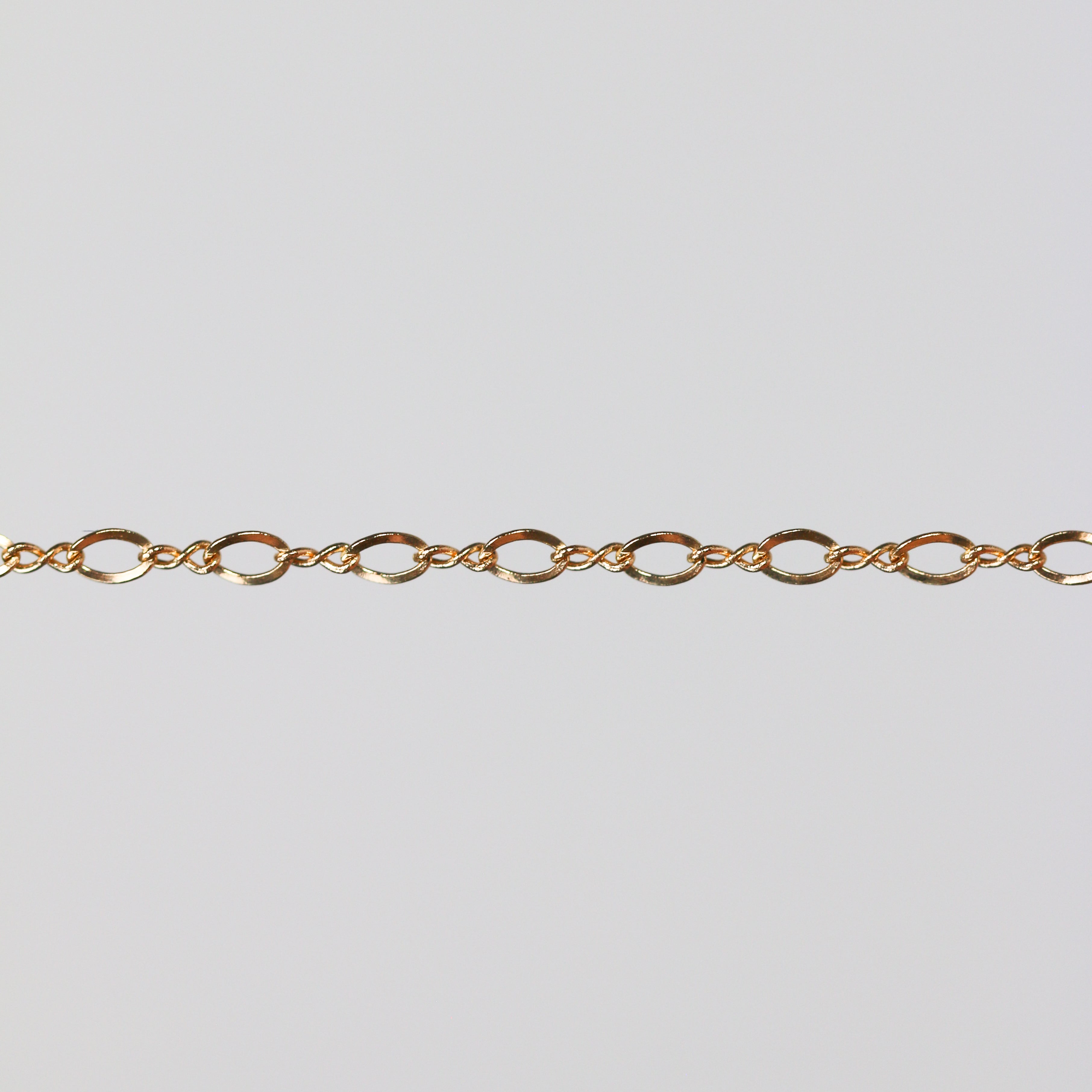 Grace Permanent Jewelry Chain, Figure 8 Design, Figure 8 Links, Available in Gold Options and Silver