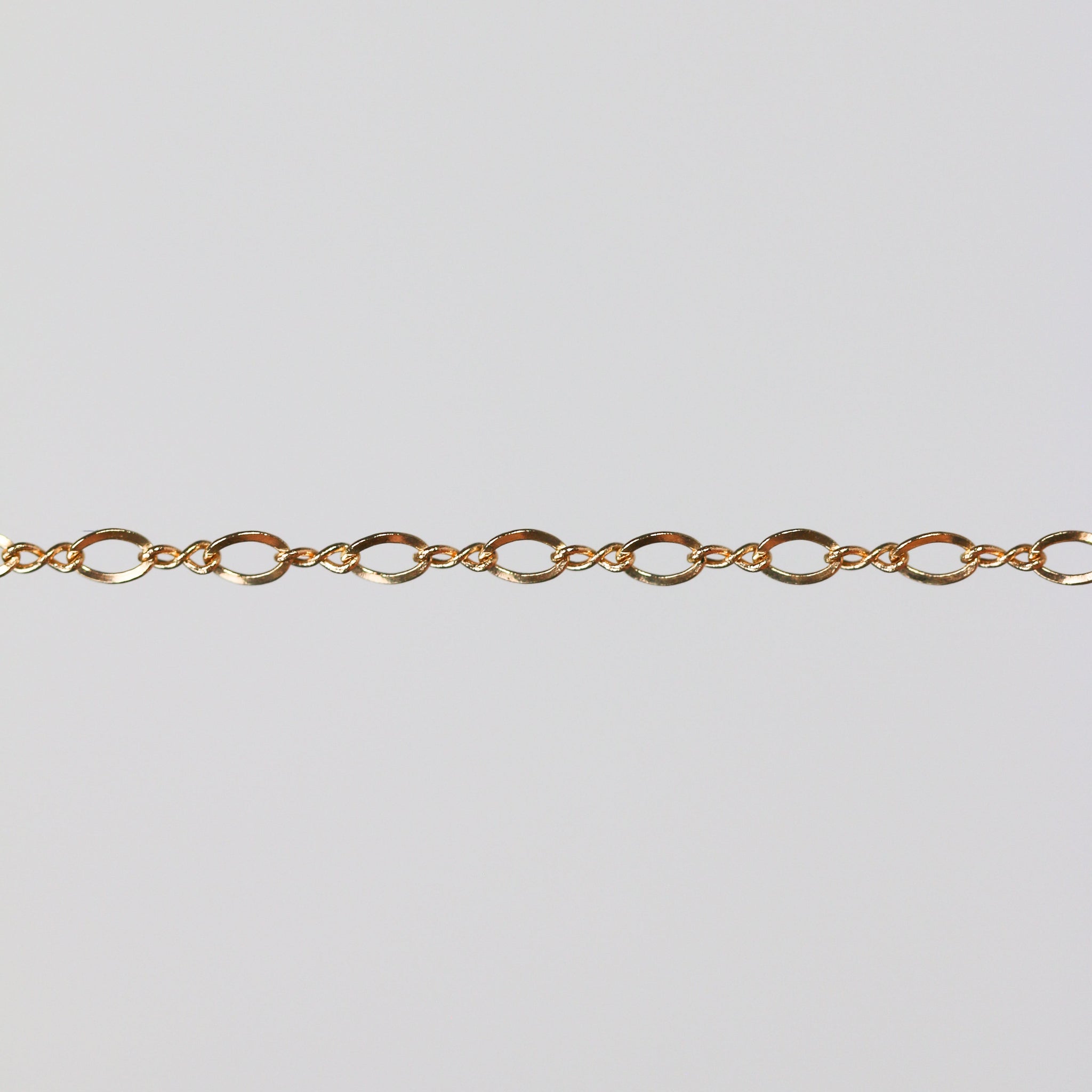 Grace Permanent Jewelry Chain, Figure 8 Design, Figure 8 Links, Available in Gold Options and Silver