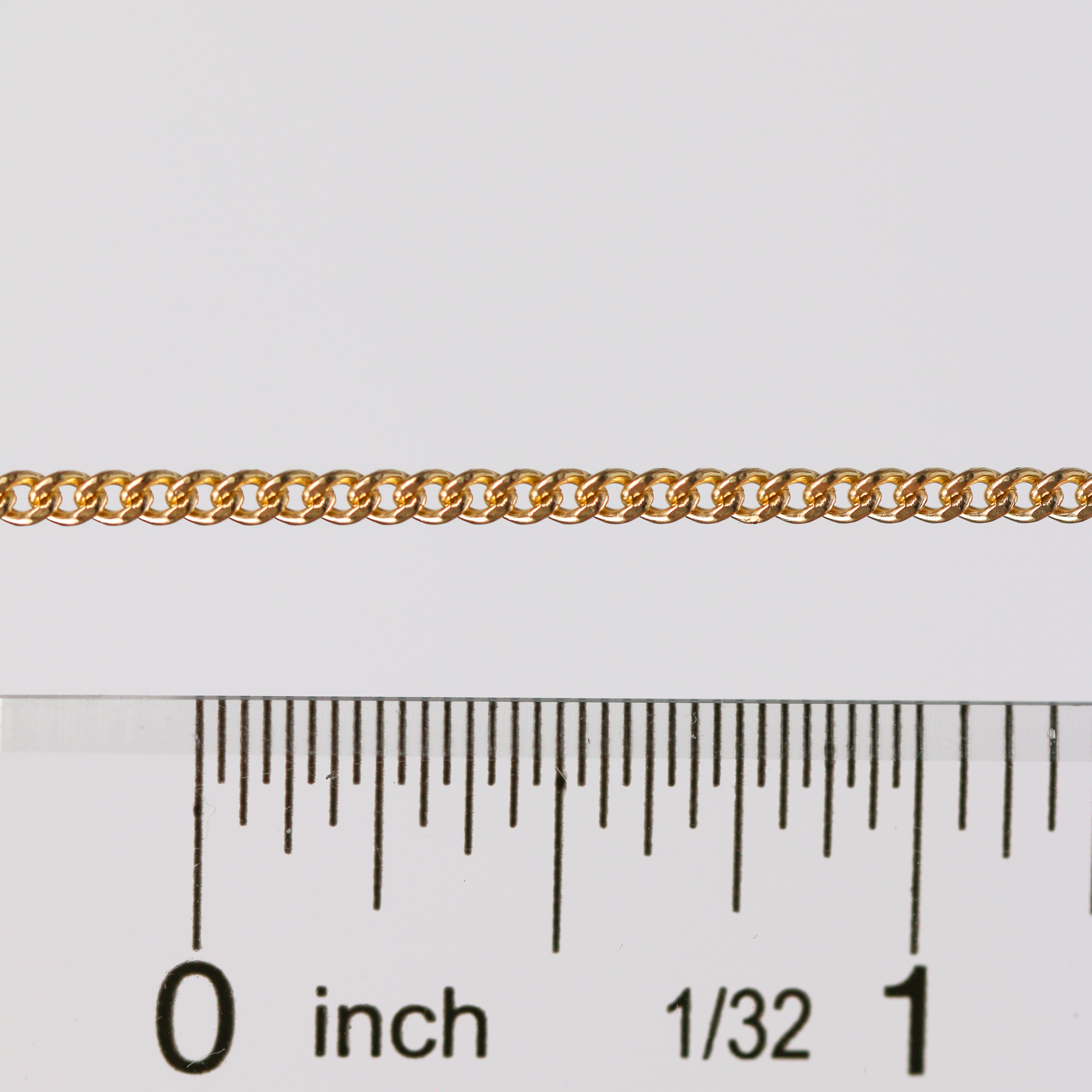 Maria Permanent Jewelry Chain, Curb Chain Design, Flat Lay Links, Available in Gold Options and Silver