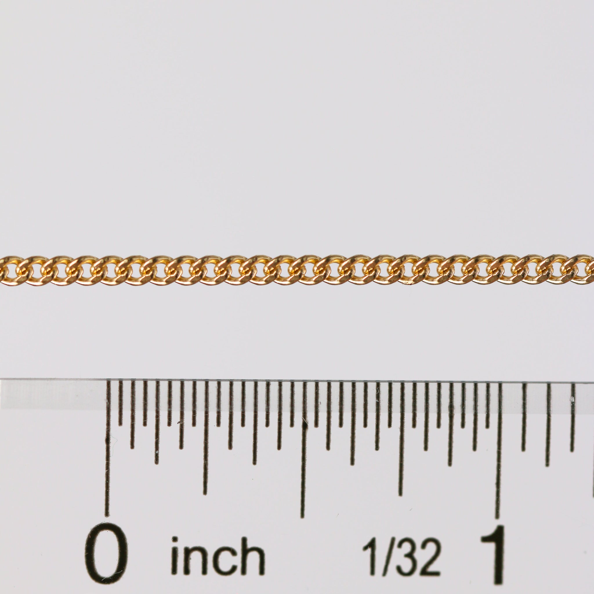 Maria Permanent Jewelry Chain, Curb Chain Design, Flat Lay Links, Available in Gold Options and Silver