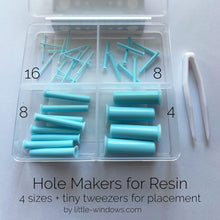 Load image into Gallery viewer, Hole Makers for Resin (4 sizes included) with Tweezers
