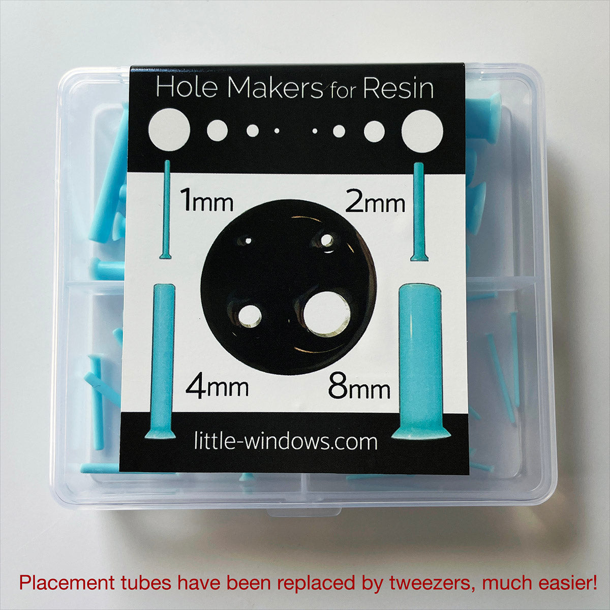 Hole Makers for Resin (4 sizes included) with Tweezers