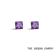 Load image into Gallery viewer, 6mm Princess Cut Amethyst Cubic Zirconia AAAAA quality Lab-grown Loose Gemstones
