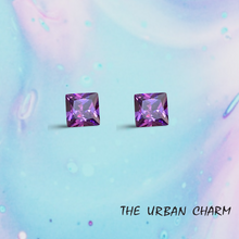 Load image into Gallery viewer, 6mm Princess Cut Amethyst Cubic Zirconia AAAAA quality Lab-grown Loose Gemstones
