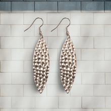 Load image into Gallery viewer, Mini Navette Hammered Metal Earrings
