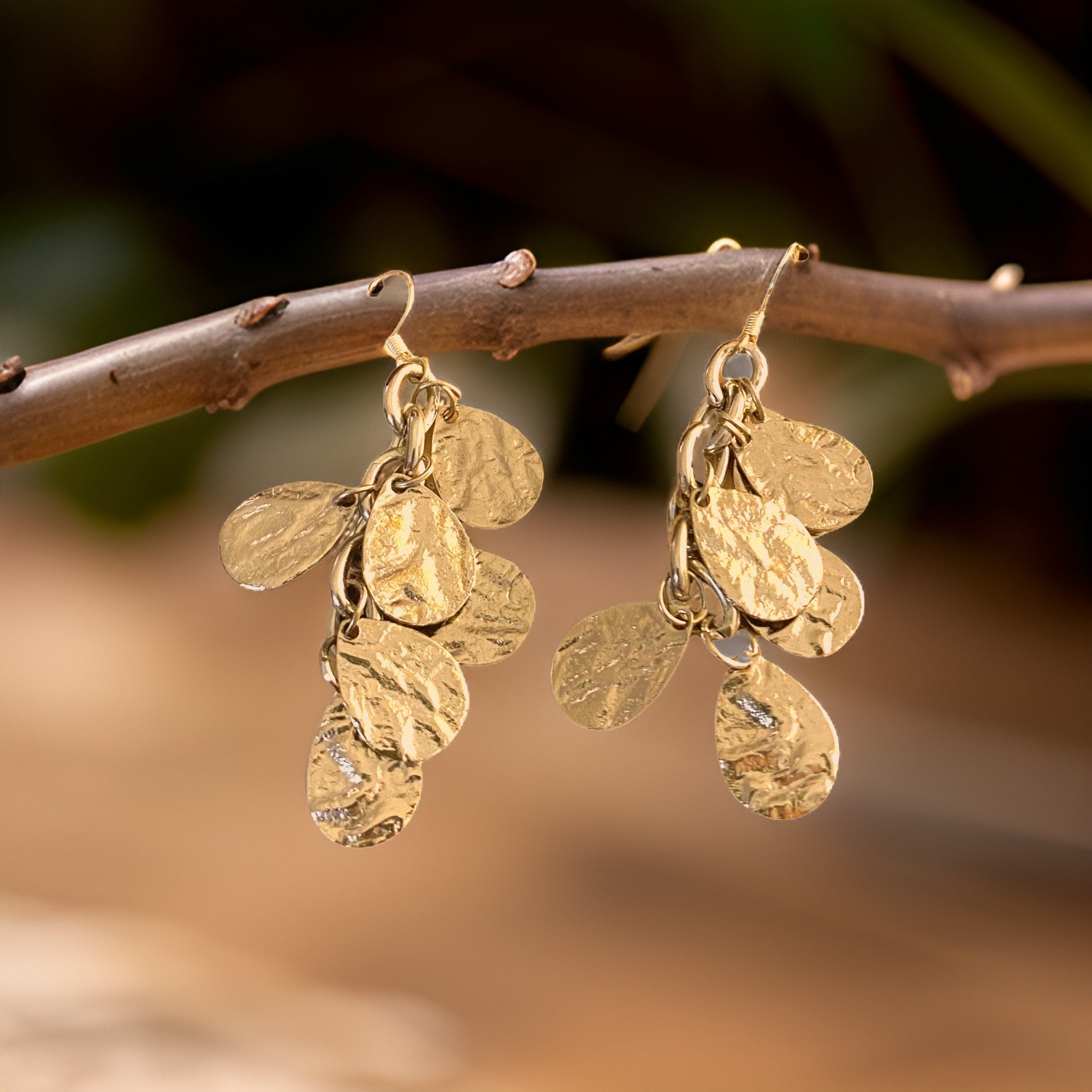 Textured Dangle Earrings