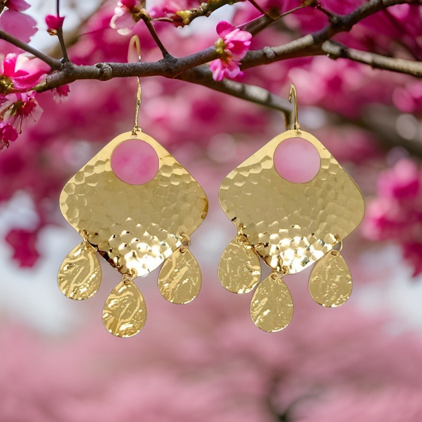 Hammered Chandelier Earrings