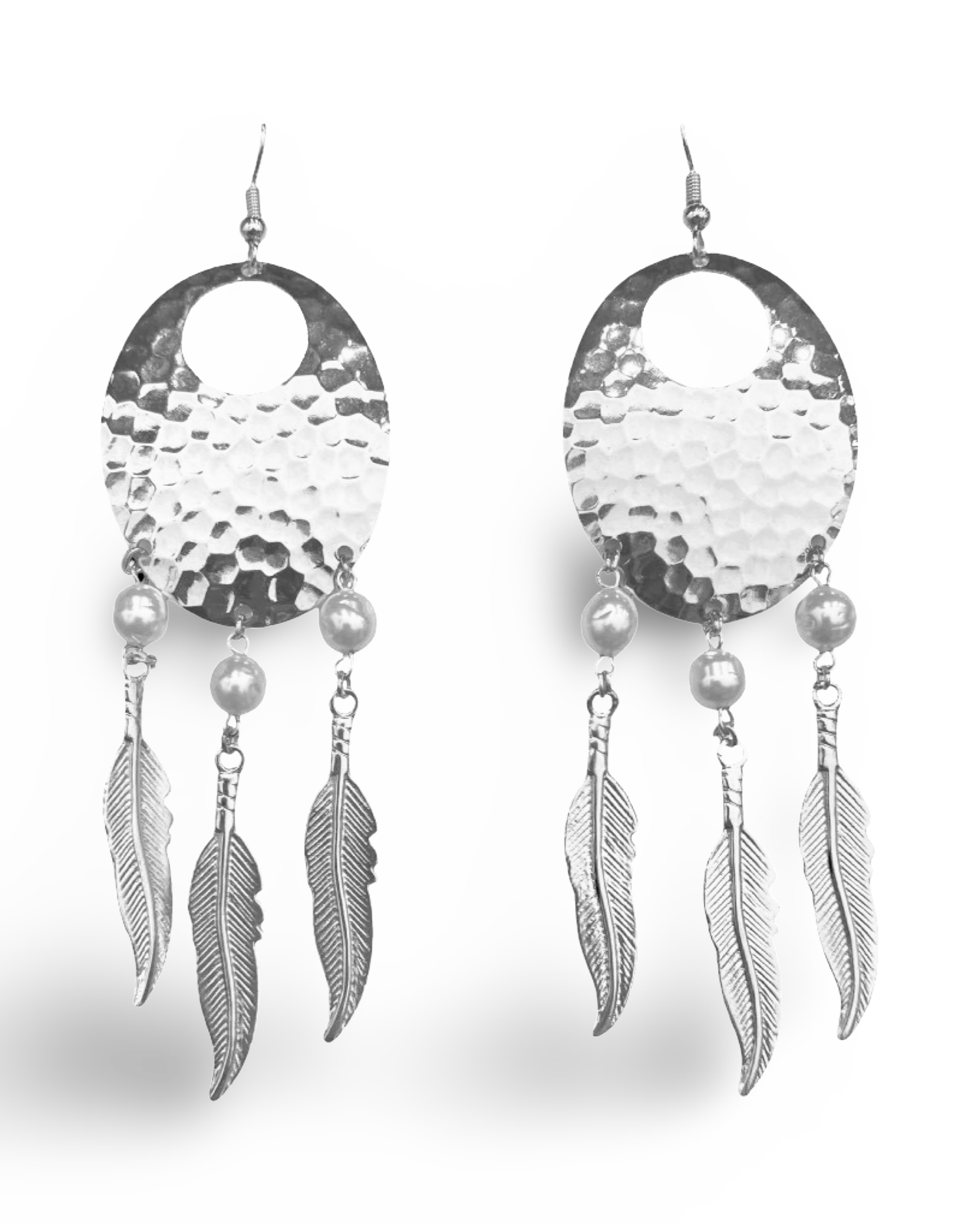 Pearl Dream Catcher Earrings
