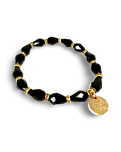 Load image into Gallery viewer, Black Tourmaline Faceted Crystal Bracelet
