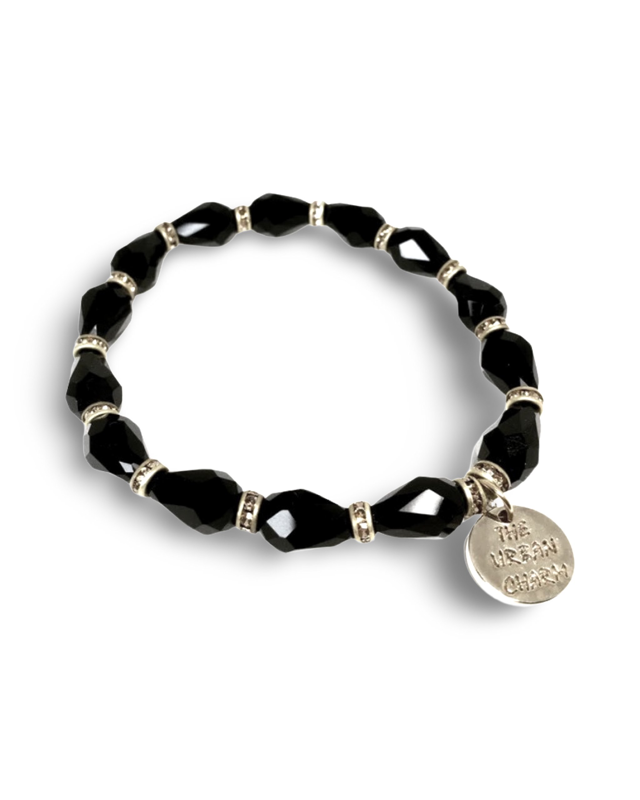 Black Tourmaline Faceted Crystal Bracelet