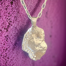 Load image into Gallery viewer, Crystal Waning Gibbous Moon Necklace
