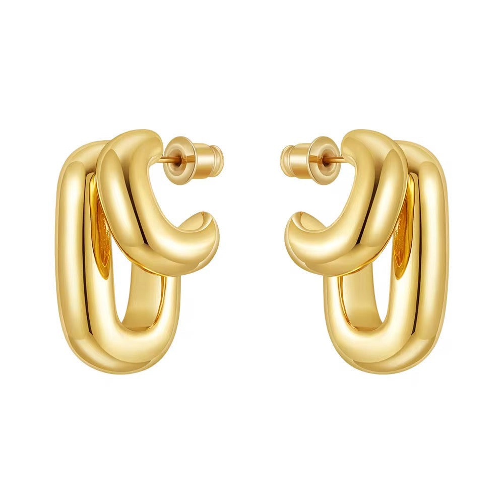 Hugo Double Hoop Earring