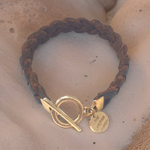 Load image into Gallery viewer, Brown Braided Wrap GenuineLeather Bracelet

