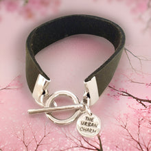 Load image into Gallery viewer, Distressed Olive Leather Color Band Bracelet by The Urban Charm
