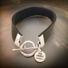 Load image into Gallery viewer, Distressed Olive Leather Color Band Bracelet by The Urban Charm
