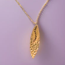 Load image into Gallery viewer, Gold Navette Sun Rays Silver Necklace
