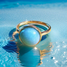 Load image into Gallery viewer, Turquoise Gemstone Round Ring
