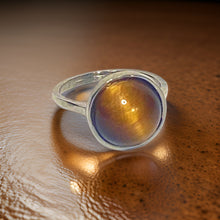 Load image into Gallery viewer, Tiger’s Eye Gemstone Round Ring
