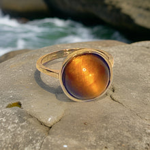 Load image into Gallery viewer, Tiger’s Eye Gemstone Round Ring
