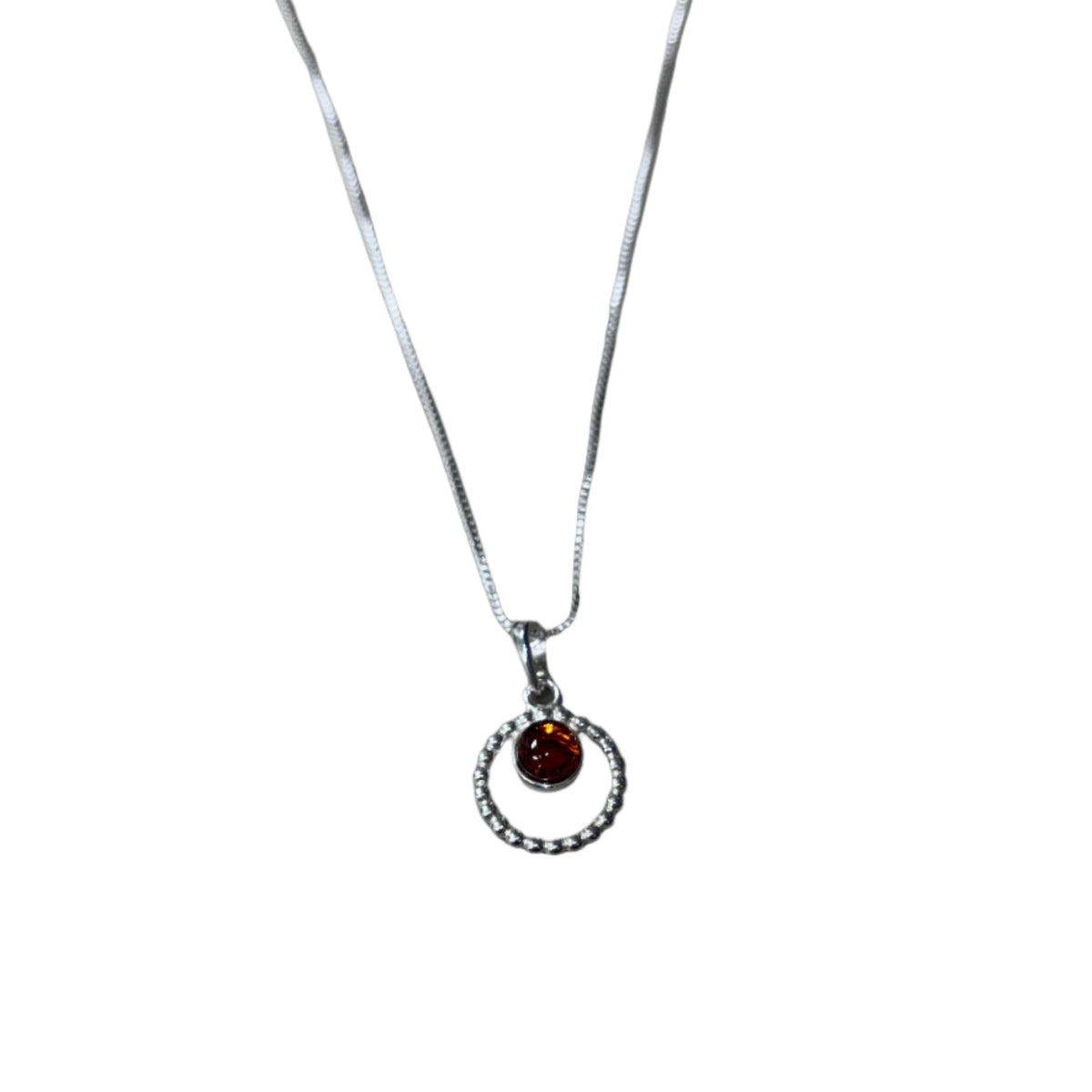 Amber Circle Necklace