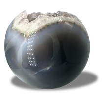 Load image into Gallery viewer, Amethyst Geode Agate Sphere
