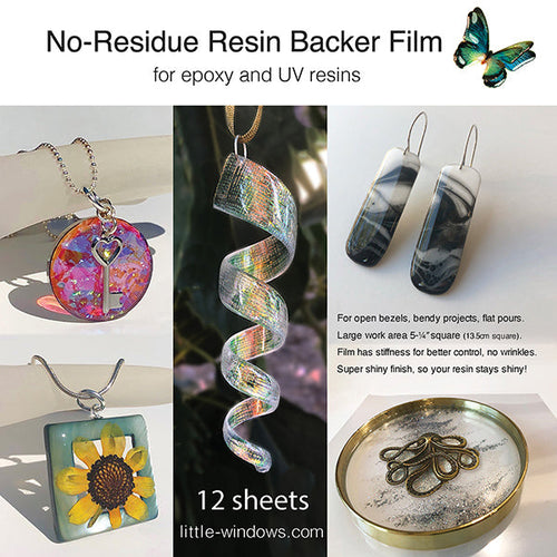 No-Residue Adhesive Resin Backer Film (12 sheets)