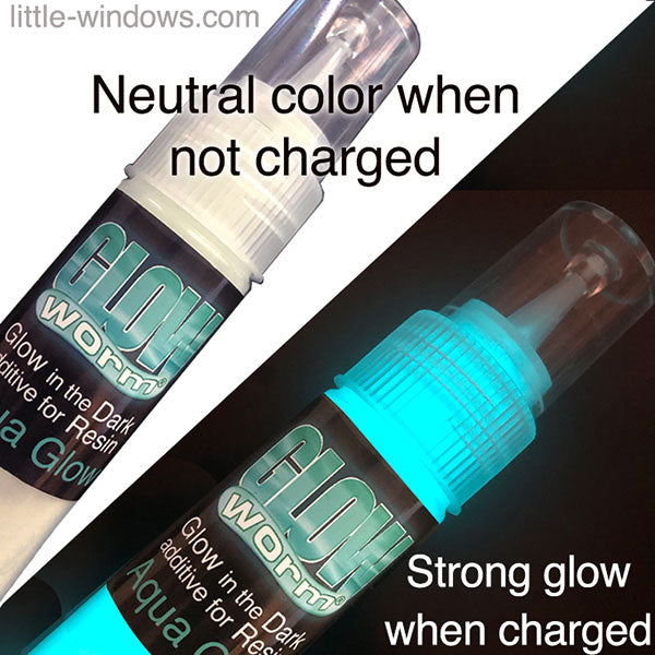 Super Glow In The Dark Resin Additive - AQUA  (1oz. by weight)