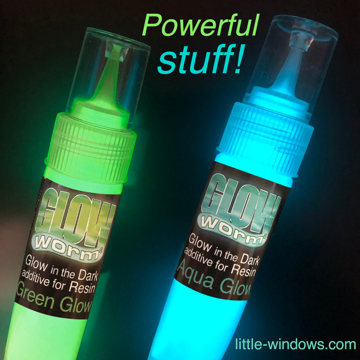 VALUE PACK Super Glow In The Dark Resin Additives - GREEN and AQUA