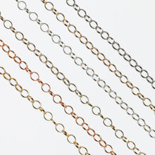 Load image into Gallery viewer, Lucy Permanent Jewelry Chain, Belcher Design, Round Links, Available in Gold Options and Silver
