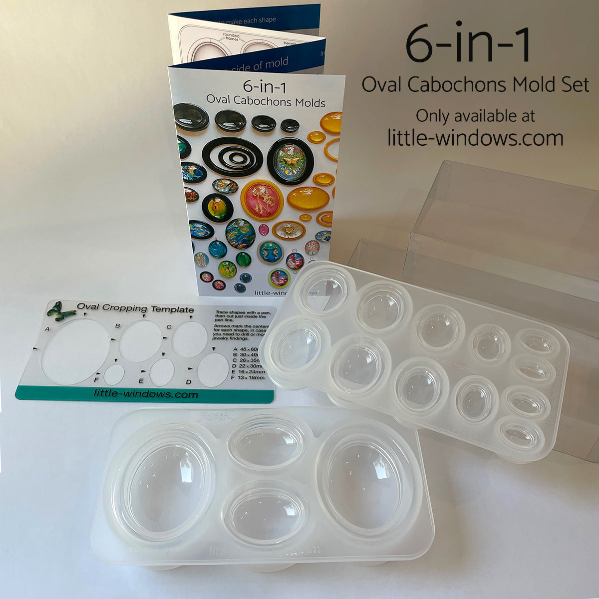 6-in-1  Oval Cabochons Mold Set