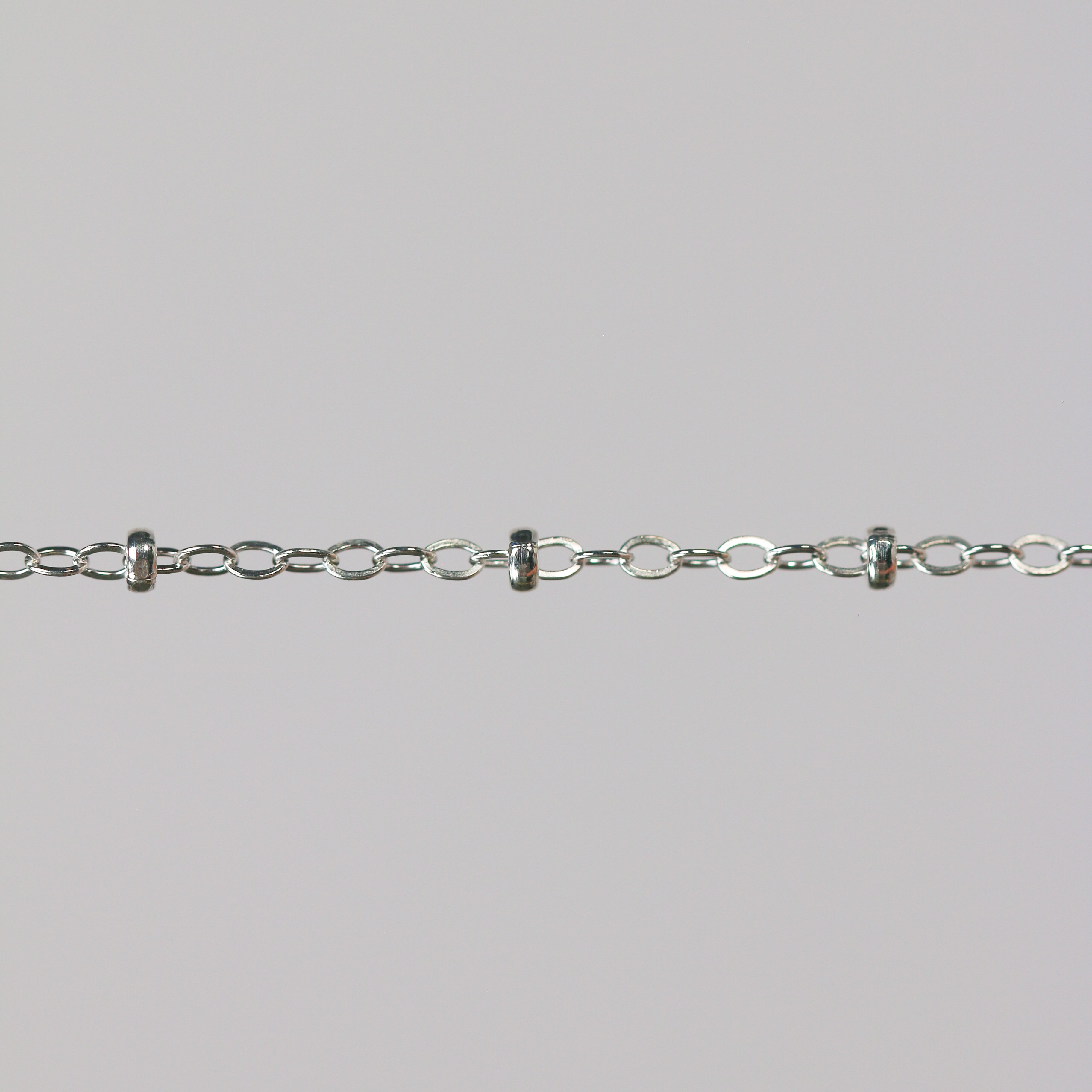 Paisley Permanent Jewelry Chain, Flat Cable Design, Oval Links, Available in Gold Filled and Sterling Silver