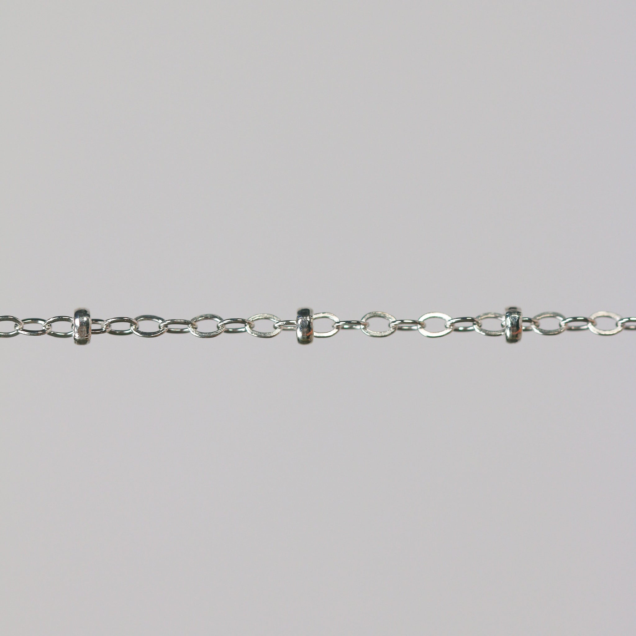 Paisley Permanent Jewelry Chain, Flat Cable Design, Oval Links, Available in Gold Filled and Sterling Silver