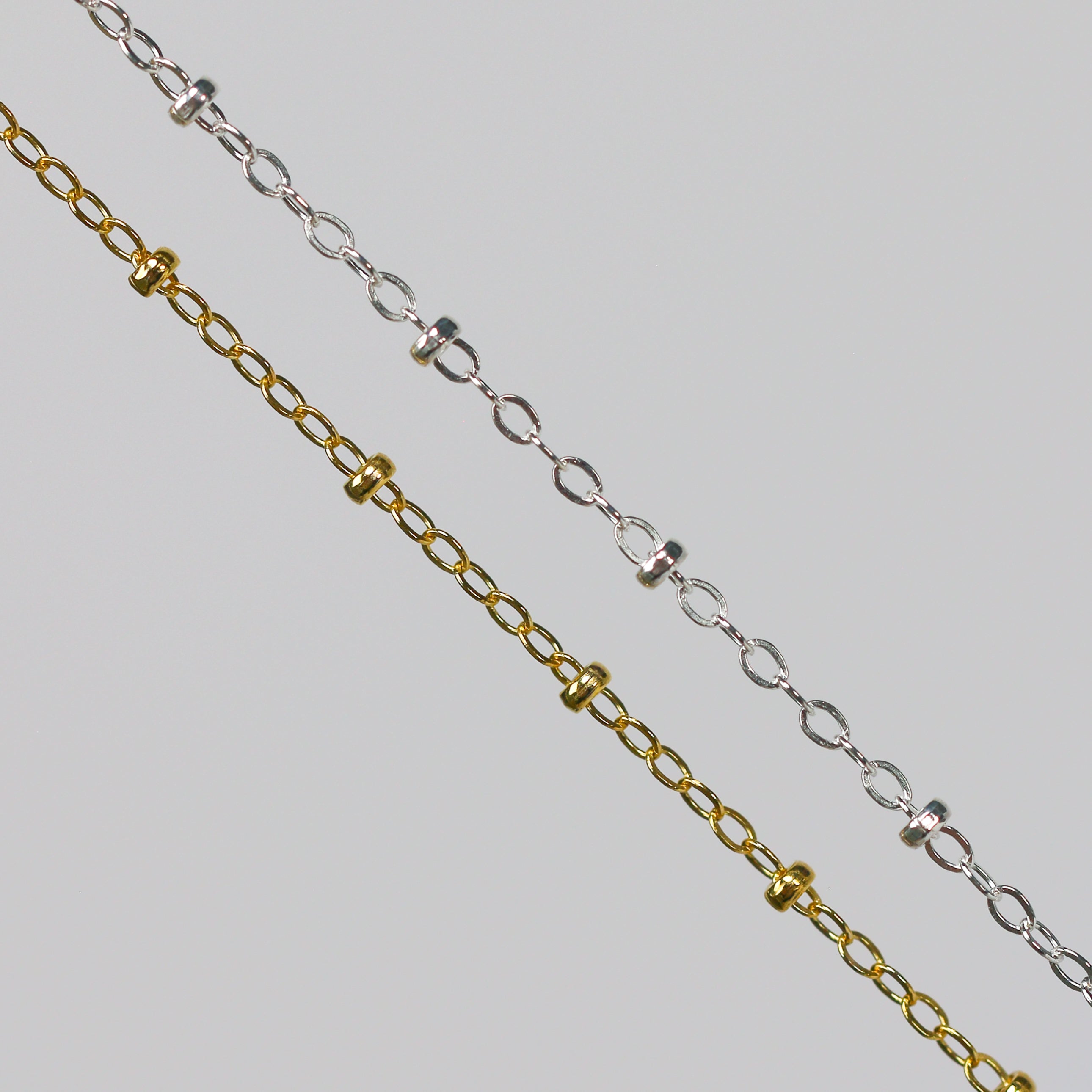 Paisley Permanent Jewelry Chain, Flat Cable Design, Oval Links, Available in Gold Filled and Sterling Silver