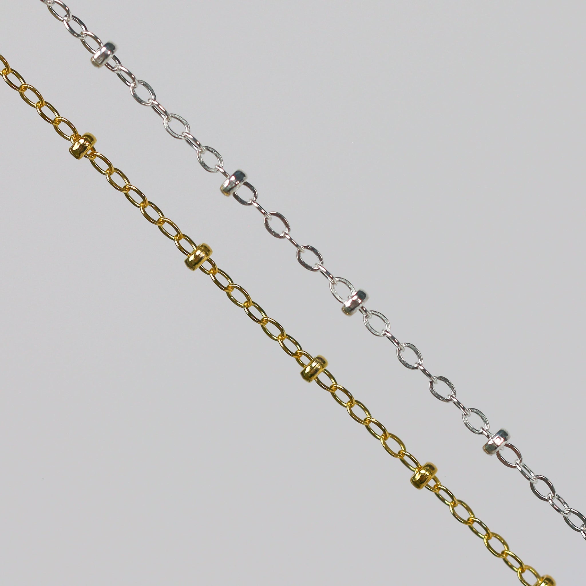 Paisley Permanent Jewelry Chain, Flat Cable Design, Oval Links, Available in Gold Filled and Sterling Silver