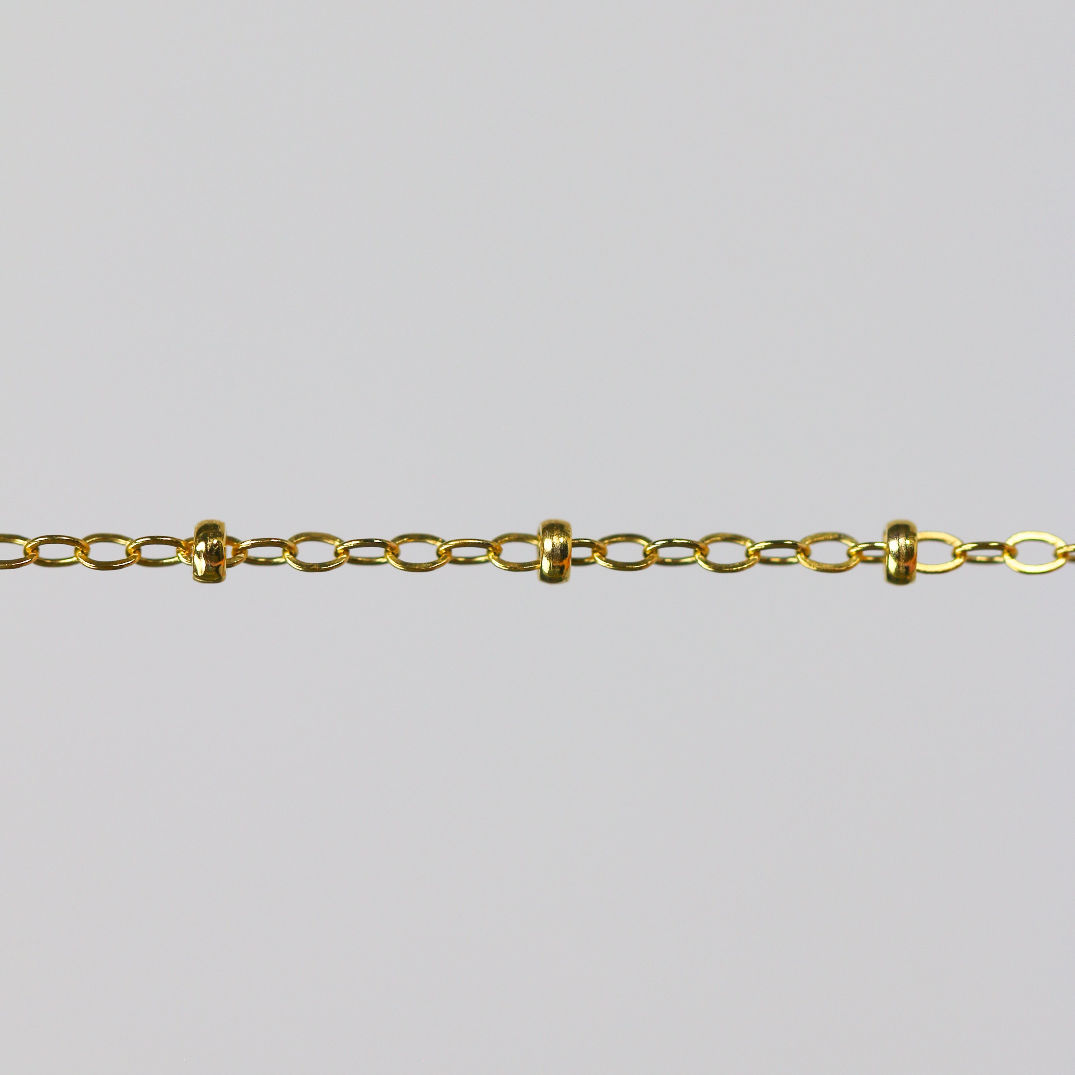 Paisley Permanent Jewelry Chain, Flat Cable Design, Oval Links, Available in Gold Filled and Sterling Silver