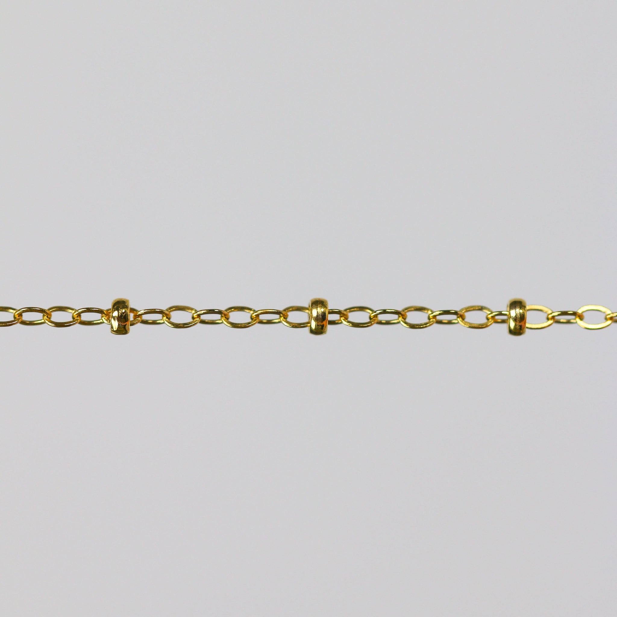 Paisley Permanent Jewelry Chain, Flat Cable Design, Oval Links, Available in Gold Filled and Sterling Silver