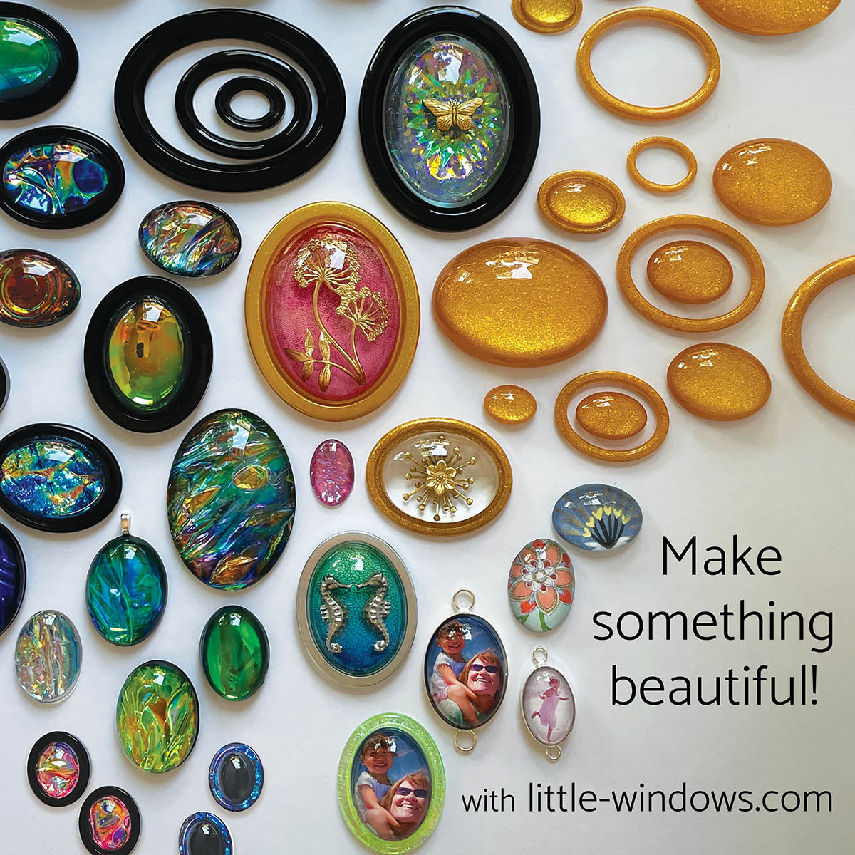 6-in-1  Oval Cabochons Mold Set