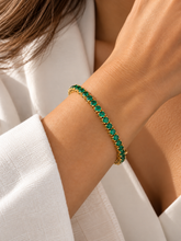 Load image into Gallery viewer, Riley Emerald Tennis Bracelet
