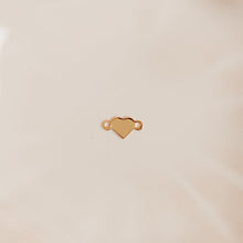 Load image into Gallery viewer, Single Heart Auburn Connectors | 4 Pack | 14K Gold Filled Yellow and .925 Sterling Silver
